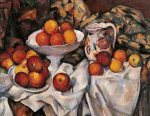 Apples and Oranges, by Paul Czanne, 1895 - 1900, 19th Century, oil on canvas, cm 61 x 50 - France, Ile de France, Paris, Muse dOrsay, R.F. 1972. Detail