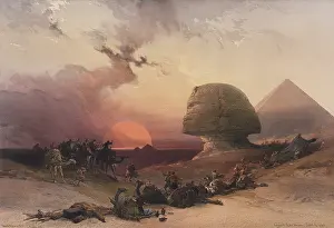 Roberts Prints: Approach of the Simoon-Desert at Gizeh