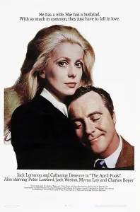 Lemmon Prints: THE APRIL FOOLS, US poster art, from left: Catherine Deneuve, Jack Lemmon, 1969