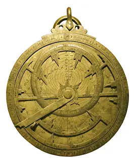 Astronomical Prints: Arabian flat astrolabe from 10th century