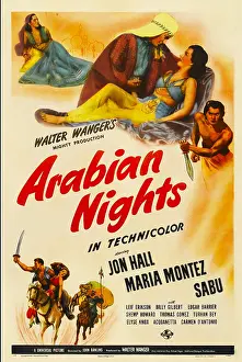 Arabian Prints: ARABIAN NIGHTS, 1942, Poster art