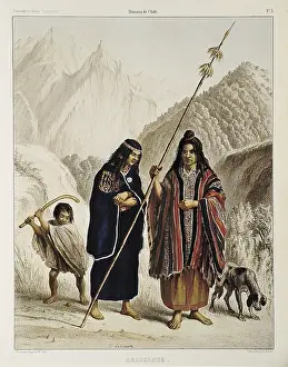 Mantilla Prints: Araucanos (Araucanians), people of Valparaiso