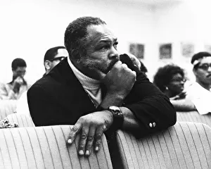 Csubeta Prints: Archie Moore during a meeting of Las Vegas after the disturbances in the Black community