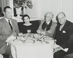 Peters Prints: Architects Frank Lloyd Wright and Edward Stone dining out in New York City