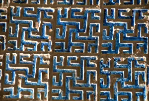 Iran Prints: Architectural Complex of the Sheiykh Bayazid, 12th-14th Century, ceramic - Detail