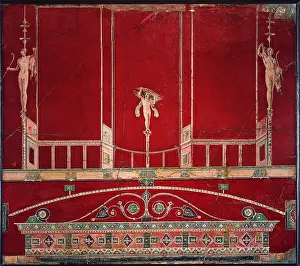 Shield Prints: Architecture with Satyrs, by unknown artist
