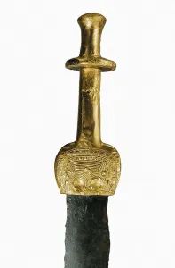 Celts Prints: Argaric sword. 1500 -700 BC. Gold hilt