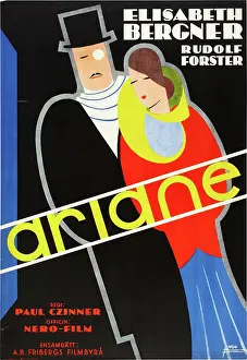 Elisabeth Prints: ARIANE, Swedish poster, Rudolf Forster, Elisabeth Bergner, 1931