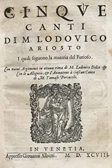 Ariosto Prints: ARIOSTO, Ludovico (1474-1533). Edition made in Venice (1598)
