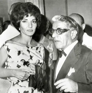 Party Prints: ARISTOTLE ONASSIS, with opera star MARIA CALLAS