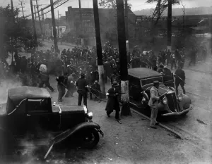 Pickets Prints: Armed deputy sheriffs attacking pickets in Pittsburgh