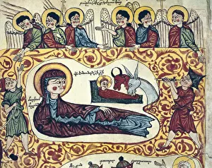 Christmas Prints: Armenian Gospel. The Adoration of the shepherds