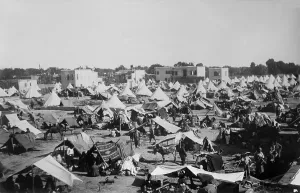 Lcgr1304 Prints: Armenian refugee camp in Gaziantep after the massacres in Adana Province