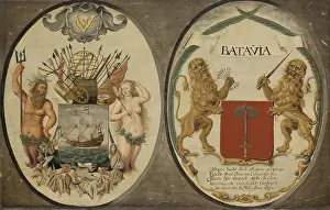 1650s Prints: The Arms of the Dutch East India Company and of the Town of Batavia