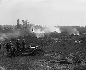 Protection Prints: Army tank demonstration at Camp Meade, Maryland, May 12, 1925