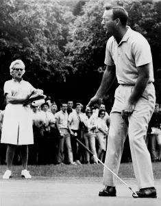 Golf Club Prints: Arnold Palmer, reacting to a missed put at the 1964 Thunderbird Classic Golf tournament at the Westchester Country Club