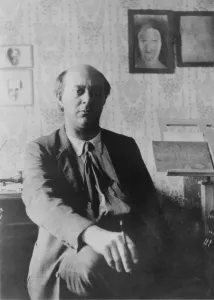Viennese Prints: Arnold Schoenberg (1874-1951), in his studio