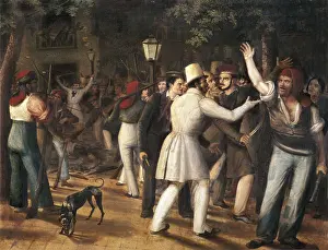 Militia Prints: ARRAU, Jos (1802-1872). Muttiny of the Rambla