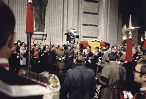 Francisco 1892 1975 Prints: Arrival of the coffin with the mortal remains of Francisco Franco to the Basilica of the Valle de los Cados