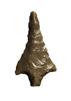 Prehistory Prints: Arrow tip. Upper Paleolithic. Solutrean
