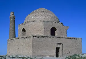 Iran Prints: Arslan Jadhib Mausoleum and Minaret, 11th-13th Century, mixed technique - Detail