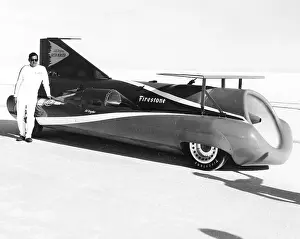 Speed Prints: Art Arfons on the Bonneville Salt Flats with his Green Monster jet car