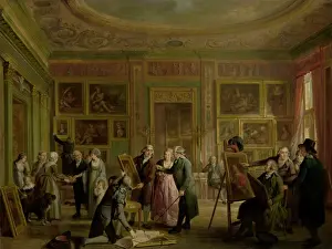 The Art Gallery of Josephus Augustinus Brentano, by Adriaan de Lelie, 1790-99, Dutch painting, oil on panel