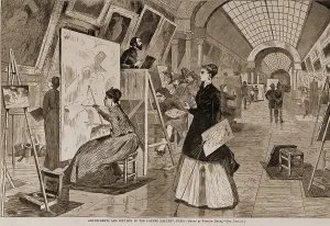 Winslow Prints: Art-students and copyists, among them many women