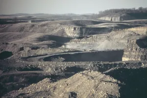 Mining Prints: An artificial Badlands describes the scarred landscape after coal strip mining by the Hanna Coal Company