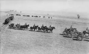 Middle East Prints: Artillery at the Battle of Lule Burgas near Sakizkoy, Turkey, Oct. 28 to Nov. 2, 1912
