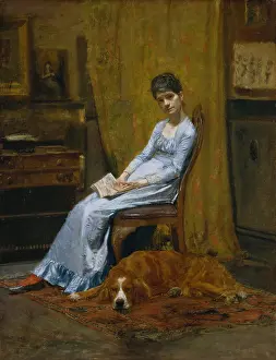 Eakins Prints: THE ARTIST WIFE AND HIS SETTER DOG
