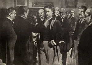 Assassination Prints: Artists depiction of the swearing in of Vice President Theodore Roosevelt at the Wilcox House in Buffalo on Sept
