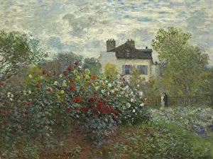 The Artist's Garden in Argenteuil, by Claude Monet, 1873, French impressionist painting, oil on canvas