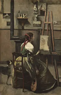 Corot Prints: The Artist's Studio, by Jean-Baptiste-Camille Corot