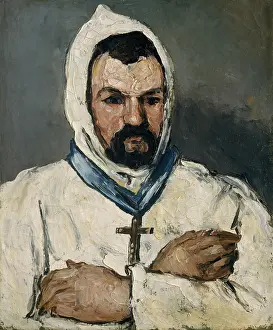 Lcgr1704 Prints: Artists Uncle, as a Monk, by Paul Cezanne, 1866, French Post-Impressionist oil painting