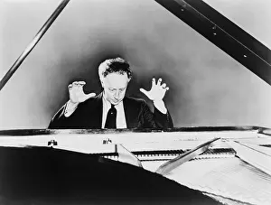 Pianist Prints: Artur Rubinstein (1887-1982), a grand piano