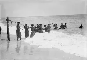 Negro Prints: Asbury Park, African Americans swimming at Asbury Park beach