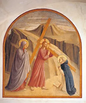 Calvary Prints: The Ascent to Calvary, by Guido di Pietro (Piero) known as Beato Angelico