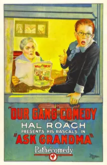 Grandson Prints: ASK GRANDMA, boy with glasses, on right: Mickey Daniels, 1925