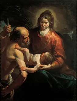 Holy Figures Prints: Assereto Gioacchino, Madonna and Child with St Christopher