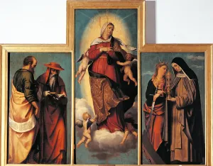 Catholicism Prints: The Assumption of the Virgin with St Jerome