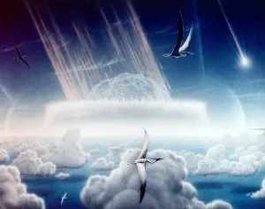 Nasa Prints: Asteroid slamming into the shallow seas of the Yucatan Peninsula