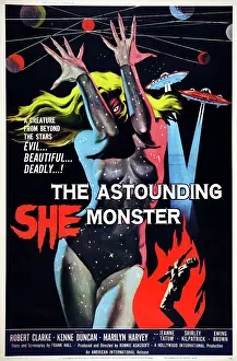 Spaceship Prints: THE ASTOUNDING SHE-MONSTER, poster art, 1957