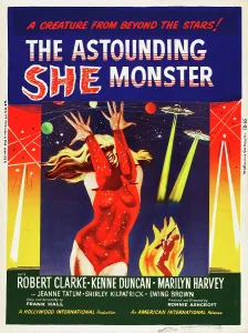 THE ASTOUNDING SHE-MONSTER, poster art, Shirley Kilpatrick, 1957