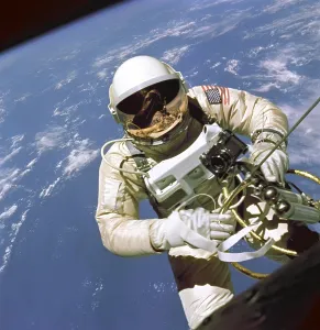 Spacesuits Prints: Astronaut Edward White floats in space