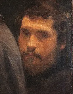 Ateliers des Batignolles, by Henri Fantin-Latour, 1870, 19th Century, oil on canvas, cm 204 x 273, 5 - France, Ile de France, Paris, Muse dOrsay, RF 2210. Detail