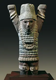 United Mexican States Prints: Atlantis or warrior with arms raised