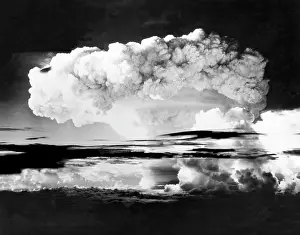 Testing Prints: Atomic energy: An explosion of the H-Bomb during testing in the Marshall Islands