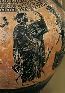 6th C Prints: Attic black-figure amphora. 6th c
