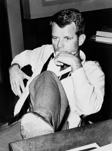 Images Dated 29th July 2009: Attorney General Robert F. Kennedy, seated at desk, in 1961